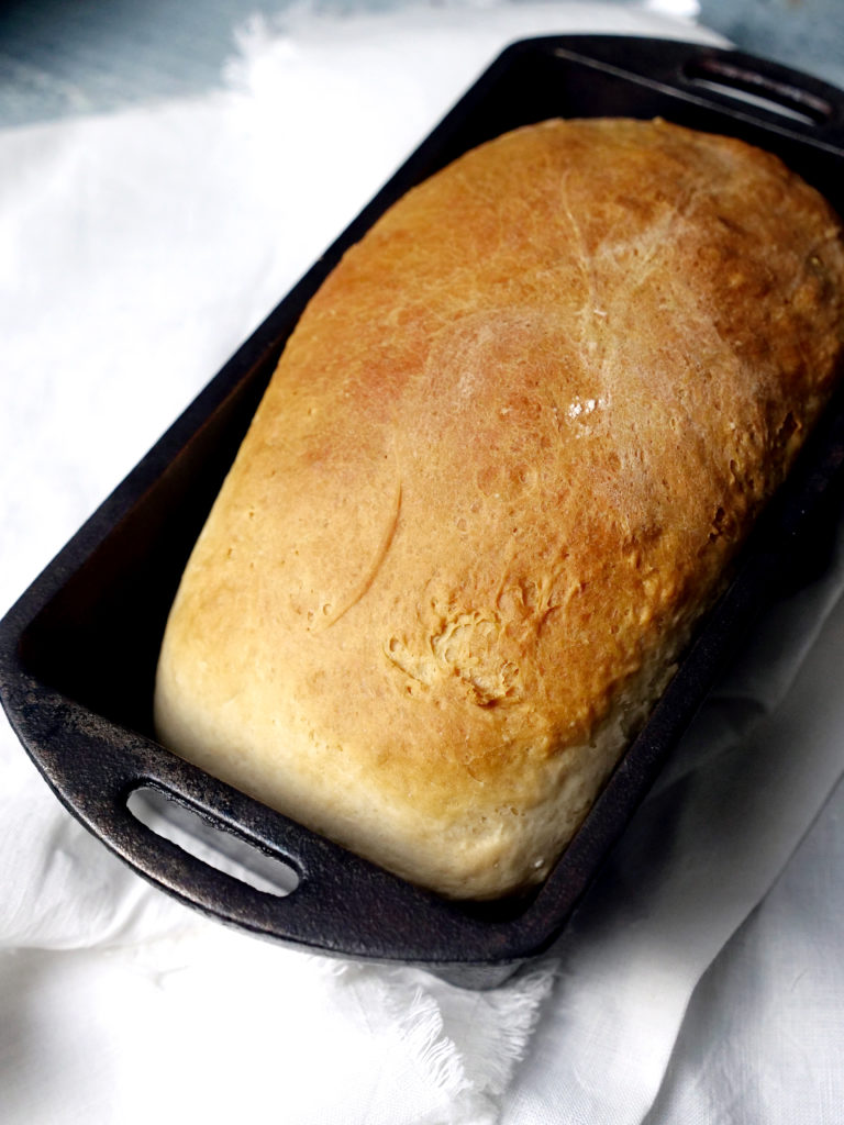 Homemade White Bread in Cast Iron