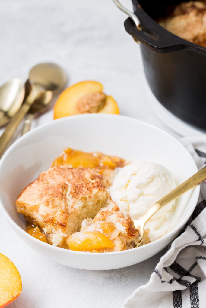 Southern Dutch Oven Peach Cobbler