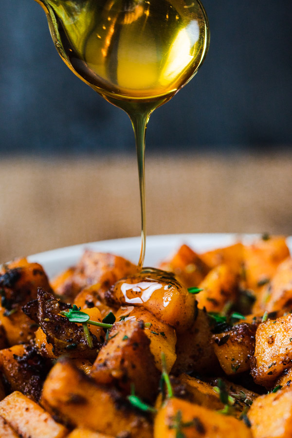 Pan-Fried Sweet Potato Cubes