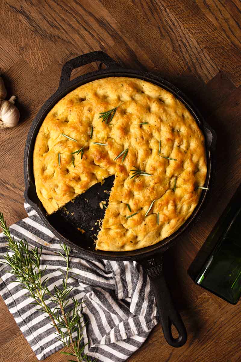 Roasted Garlic Focaccia - Our Italian Table