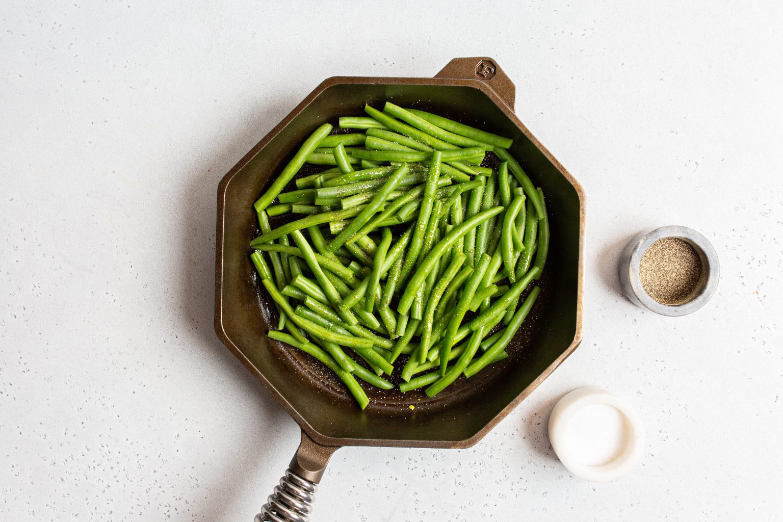 Lemon Garlic Green Beans with Slivered Almonds Cast Iron Recipes