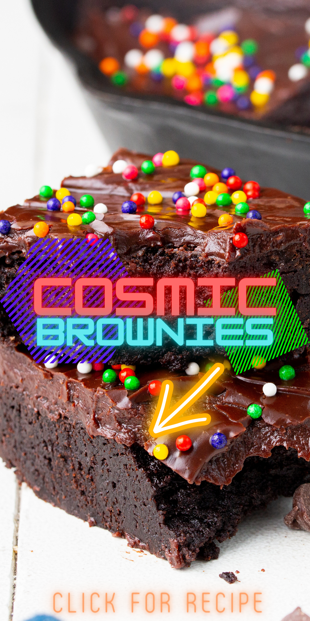 These Little Debbie's Copycat Cosmic Brownies are thick, chewy, fudgy, chocolate squares of goodness! Baked in a cast iron skillet these brownies are bound to bring out the kid in everyone!