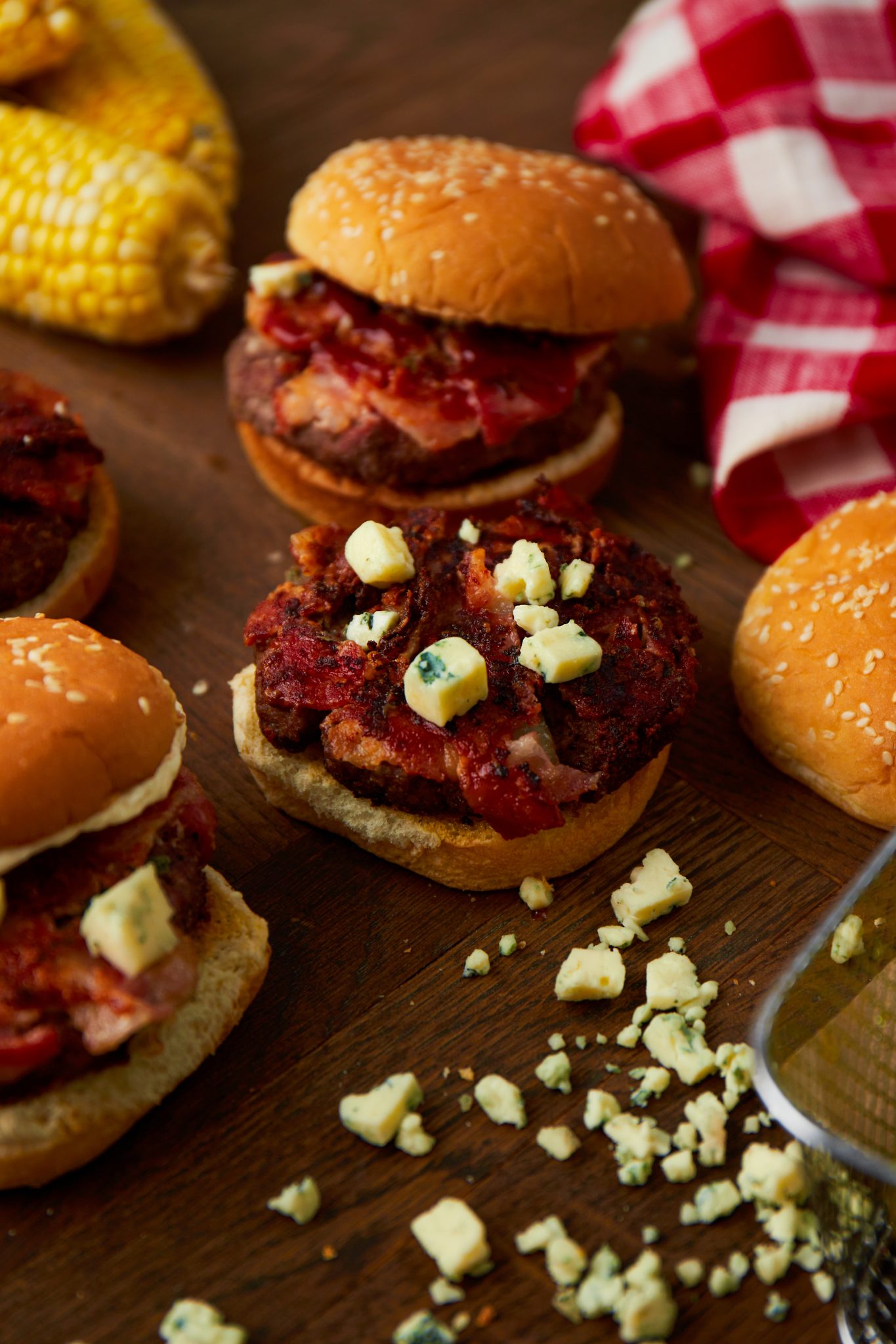 Bacon Bleu Cheese Burger Sliders • The Crumby Kitchen