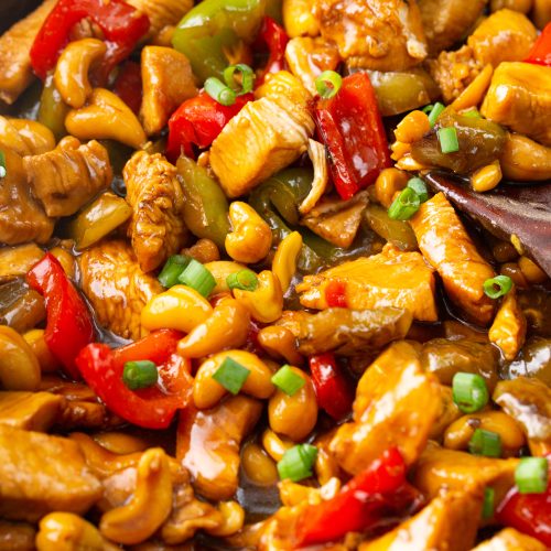 Easy One Skillet Cashew Chicken Dinner