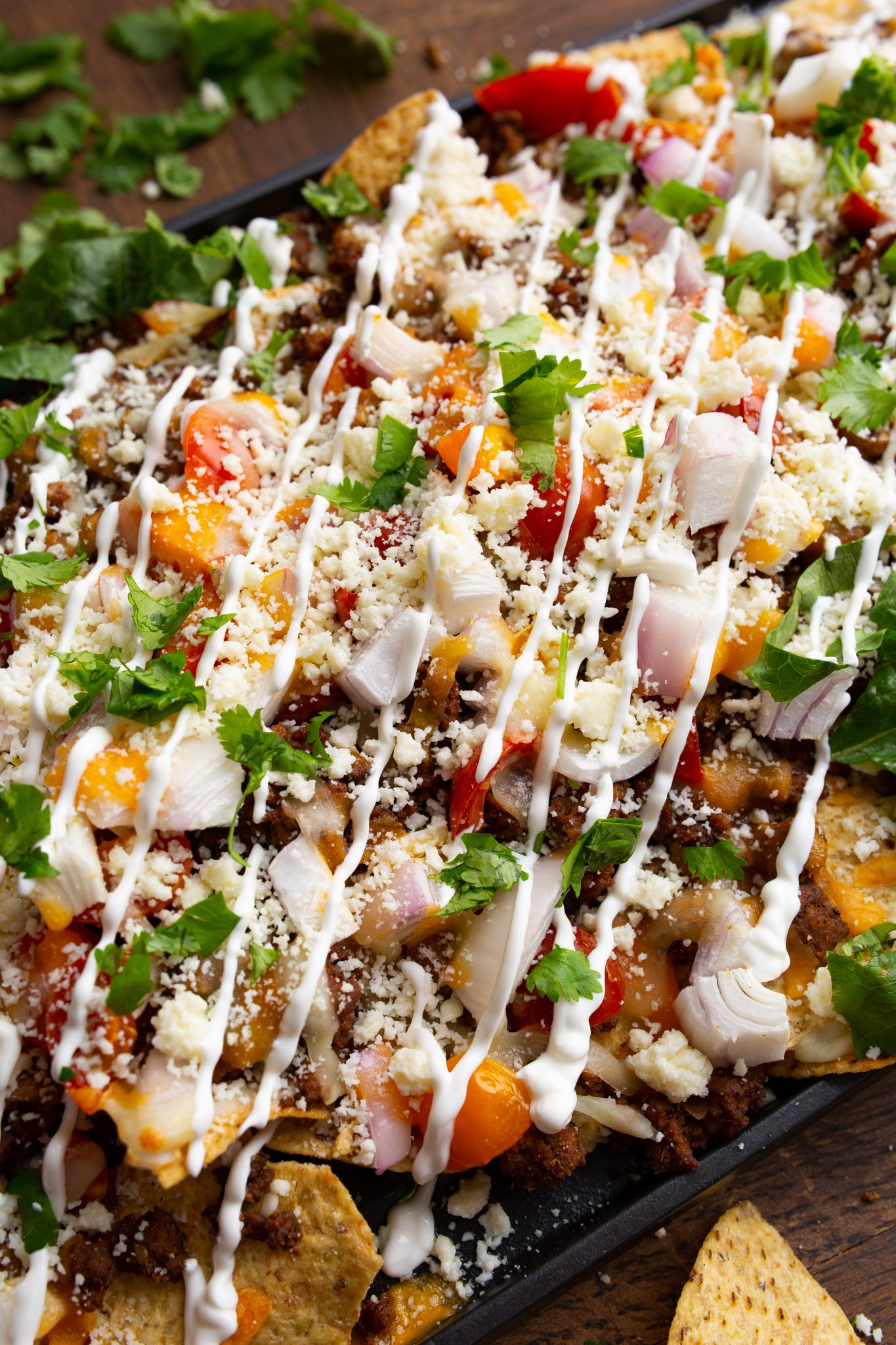 The perfect Super Bowl Appetizer - Sheet pan nachos