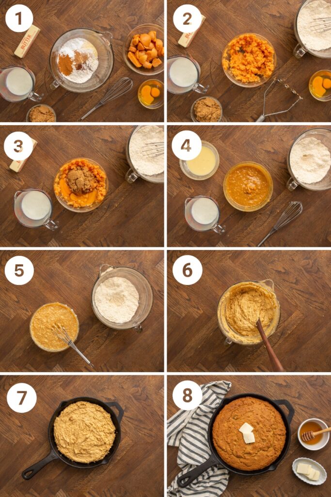 how to make sweet potato cornbread collage